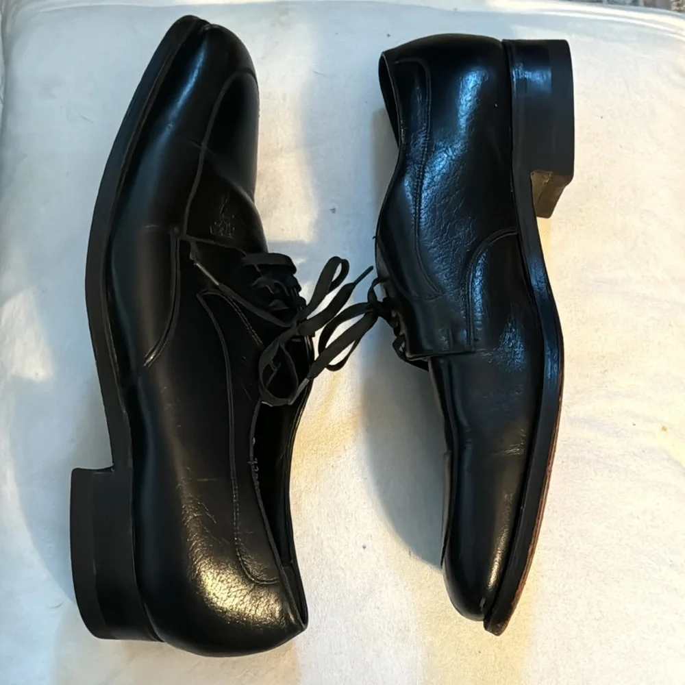 Florsheim 21803 Black leather lace up dress shoes flexible fiber insole sz 9 1/2